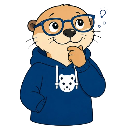 TabTasker otter mascot pausing to think